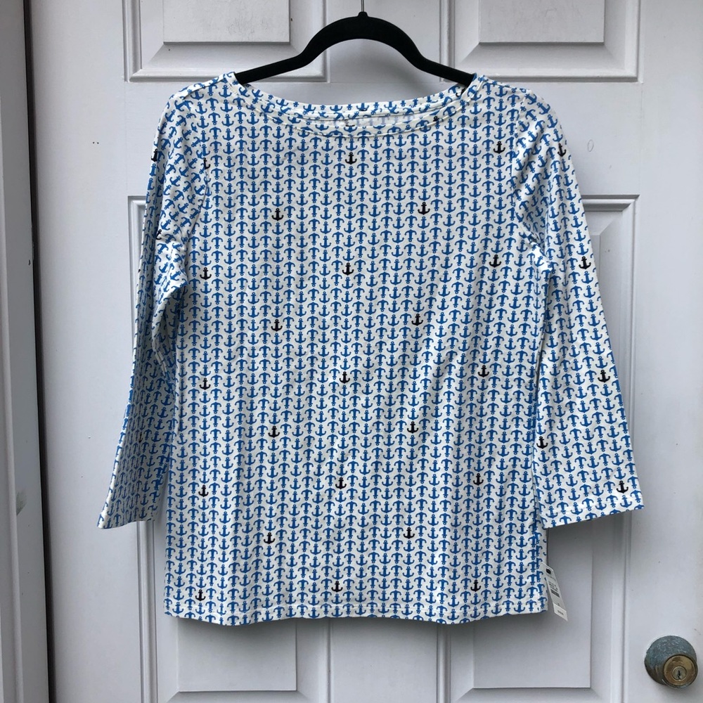 Talbots Anchor Print Shirt